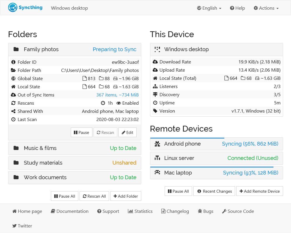 Welcome to Syncthing's documentation! — Syncthing documentation